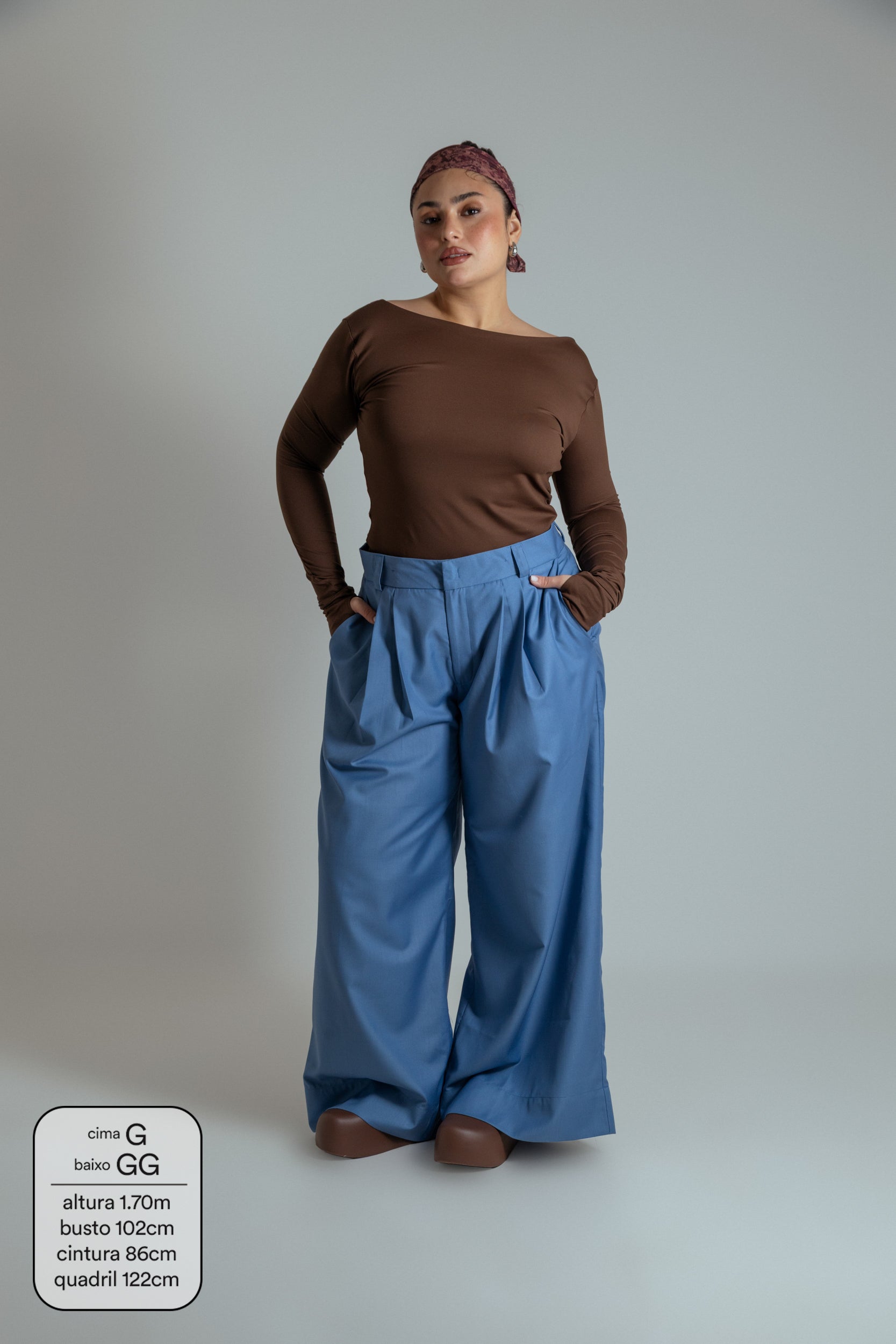 calça alfaiataria ajustável chefa