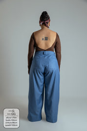 calça alfaiataria ajustável chefa