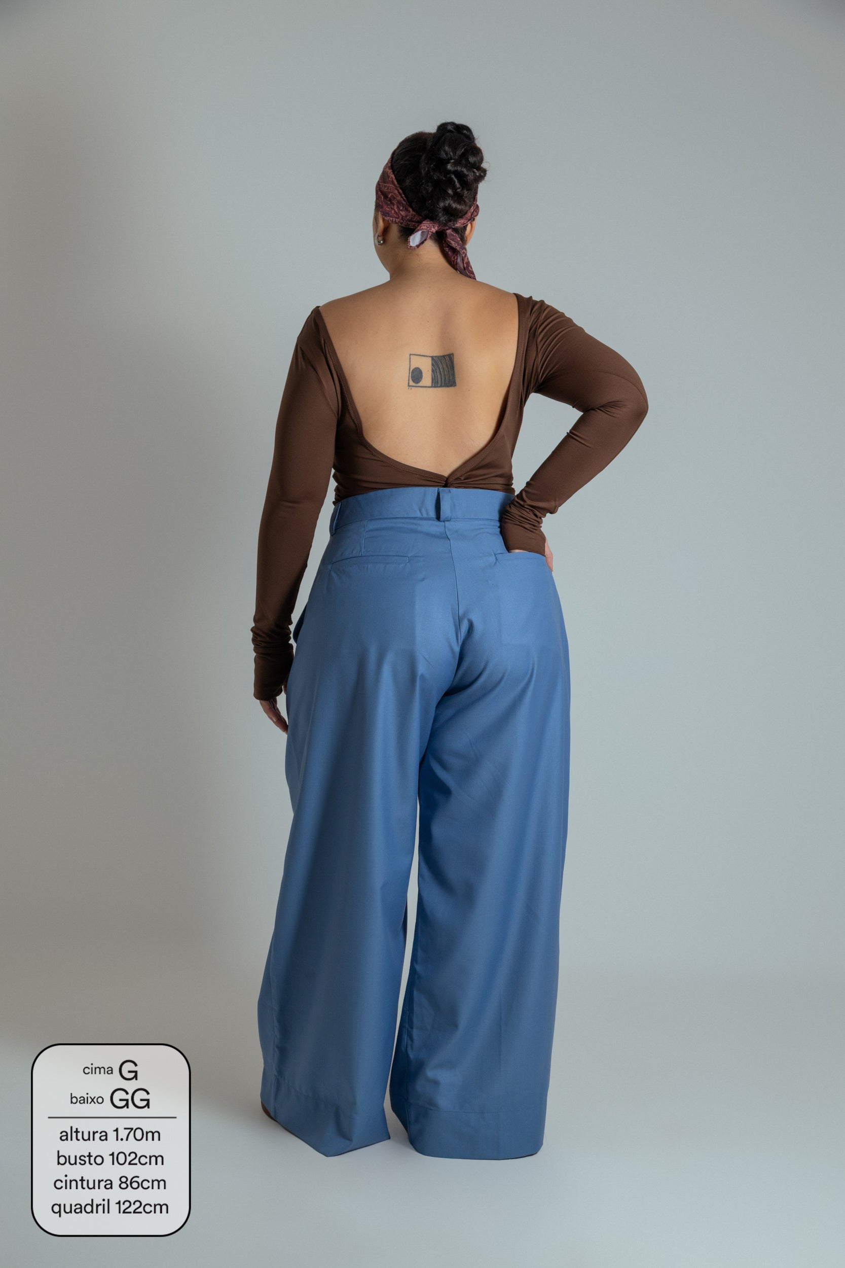 calça alfaiataria ajustável chefa