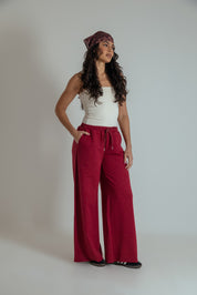 calça de moletom cozy wide | calça de moletom feminina ampla com bolsos grandes