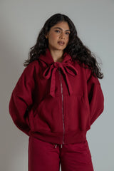 moletom laço cozy |  moletom oversized feminino com capuz e zíper