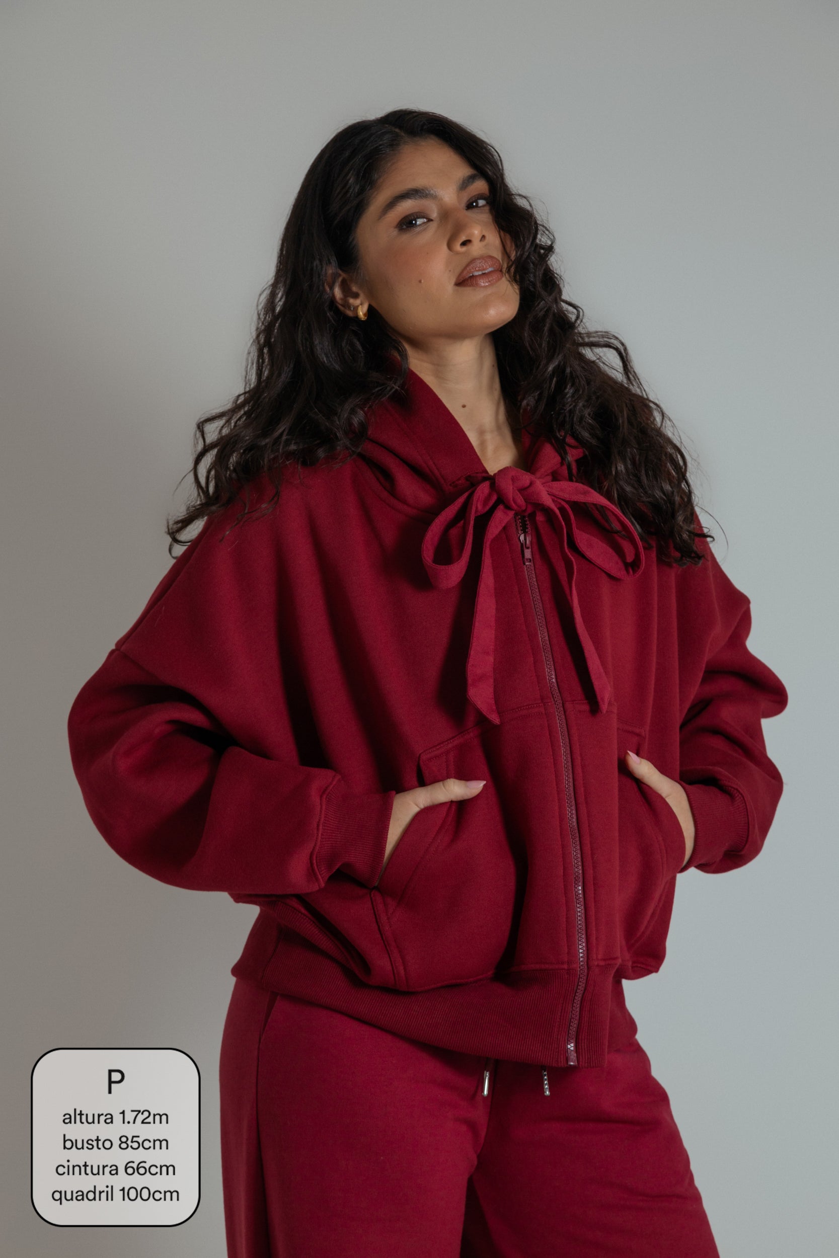 moletom laço cozy |  moletom oversized feminino com capuz e zíper