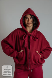 moletom laço cozy |  moletom oversized feminino com capuz e zíper