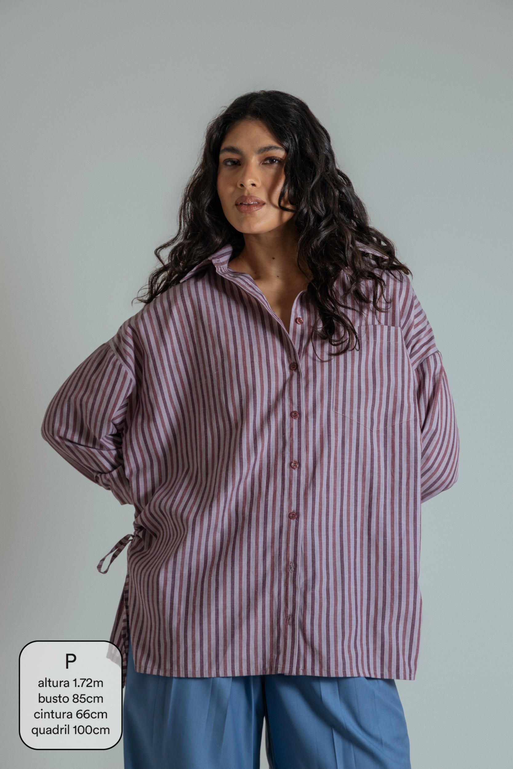 camisa laço chefa | camisa de algodão ajustável