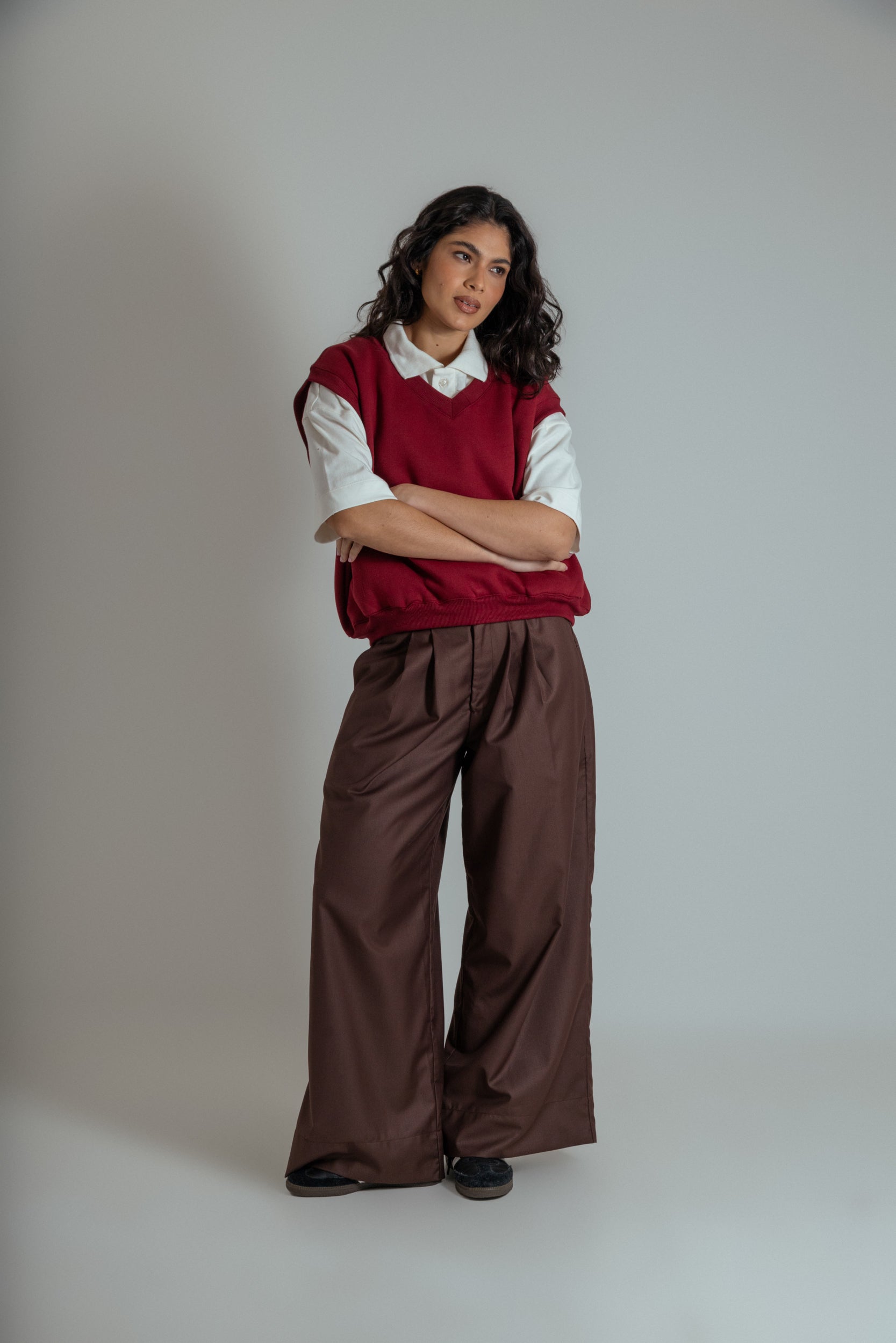 calça alfaiataria ajustável chefa