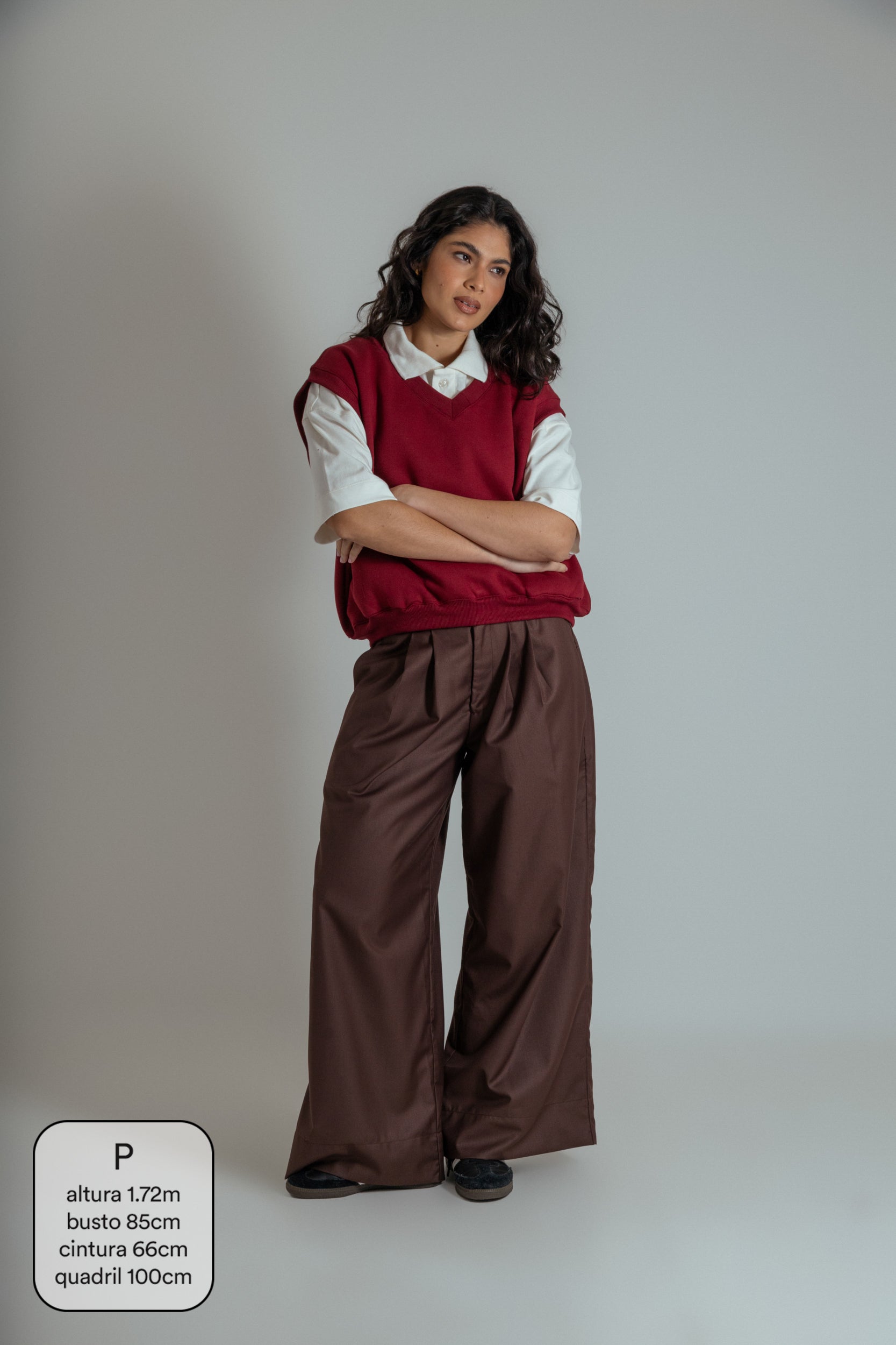 calça alfaiataria ajustável chefa
