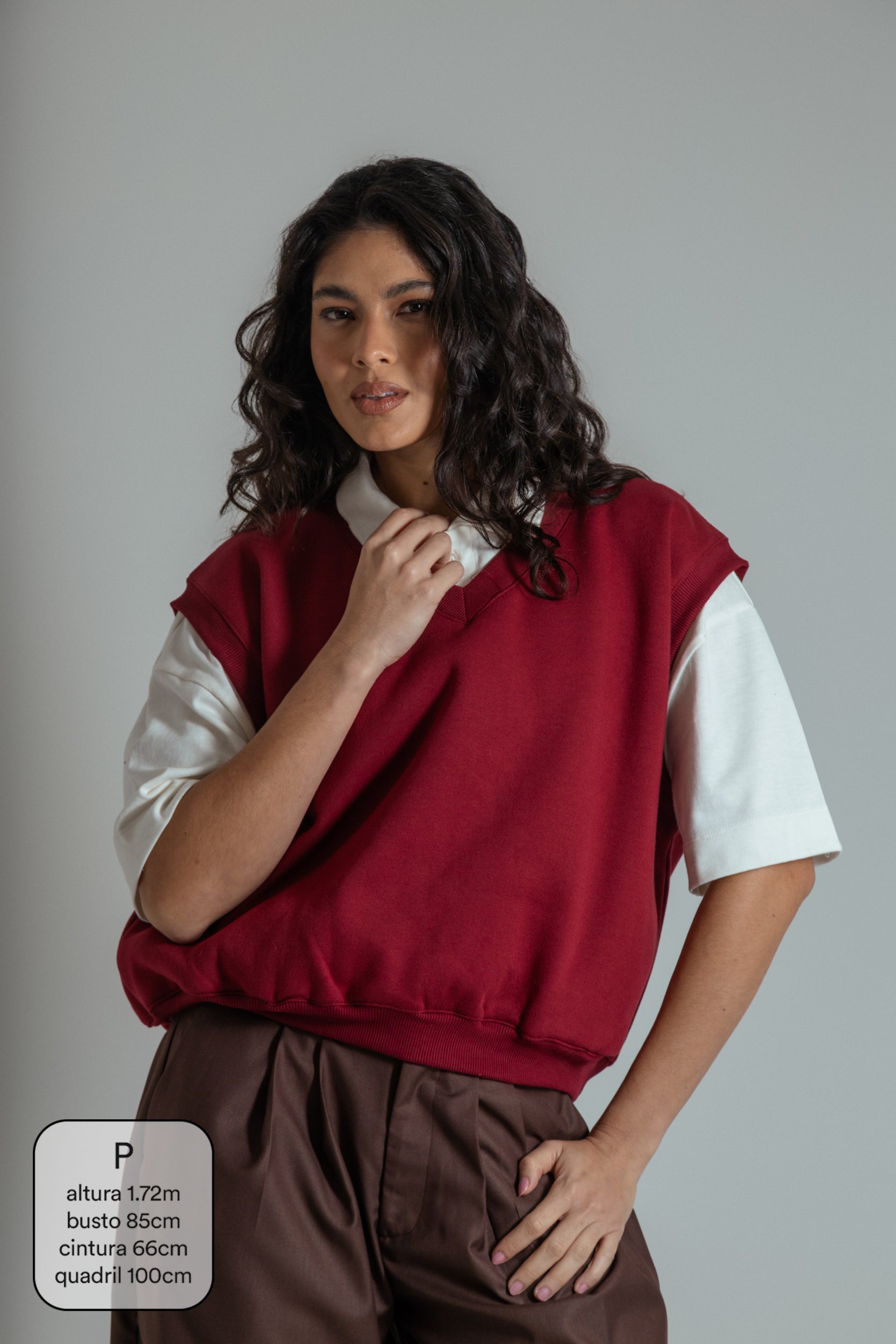 colete de moletom com bolsos