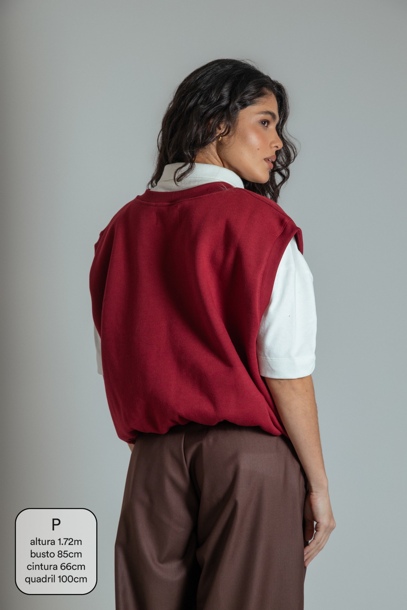 colete de moletom com bolsos