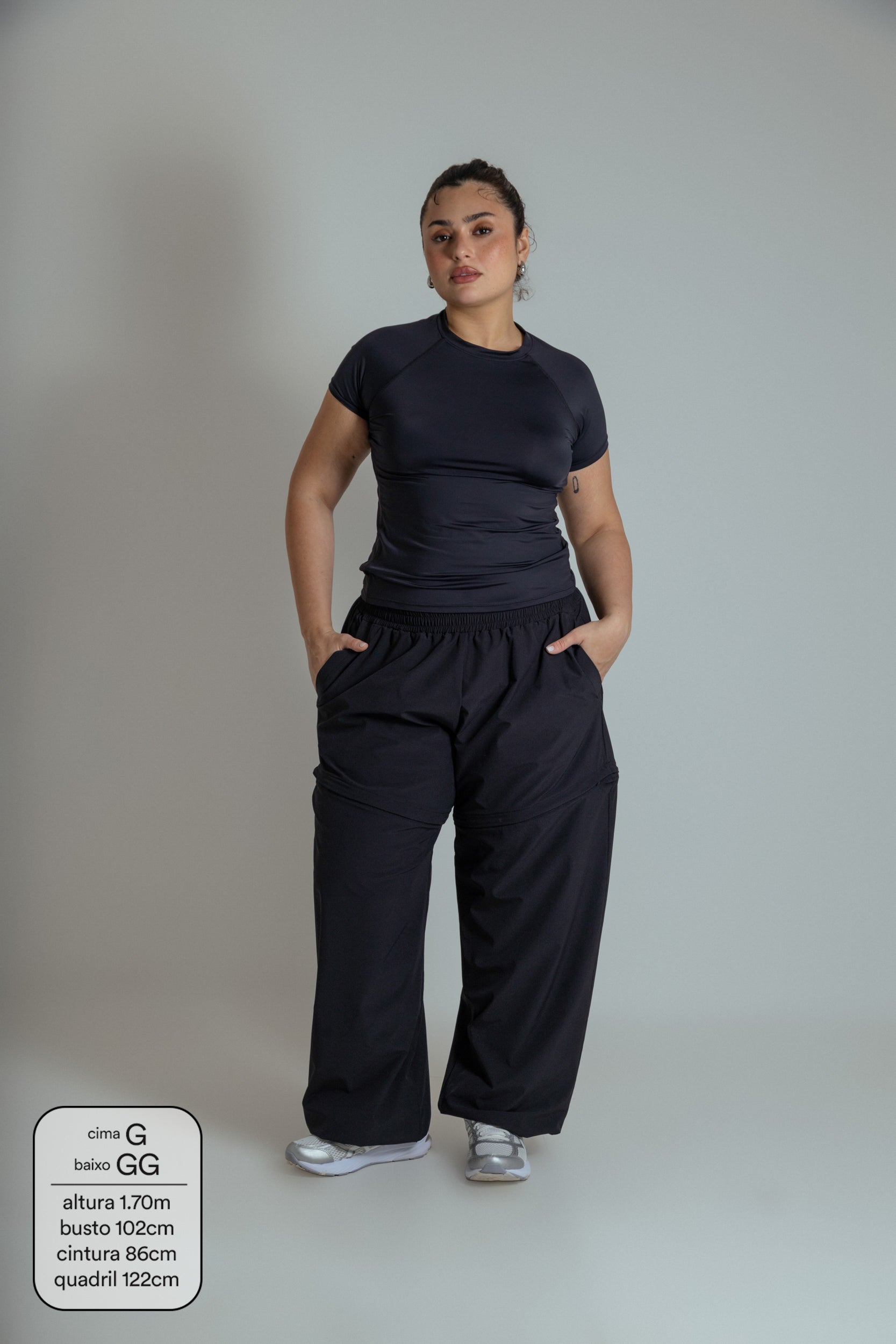 calça shorts reversível gym babe