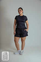 calça shorts reversível gym babe