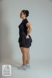 calça shorts reversível gym babe