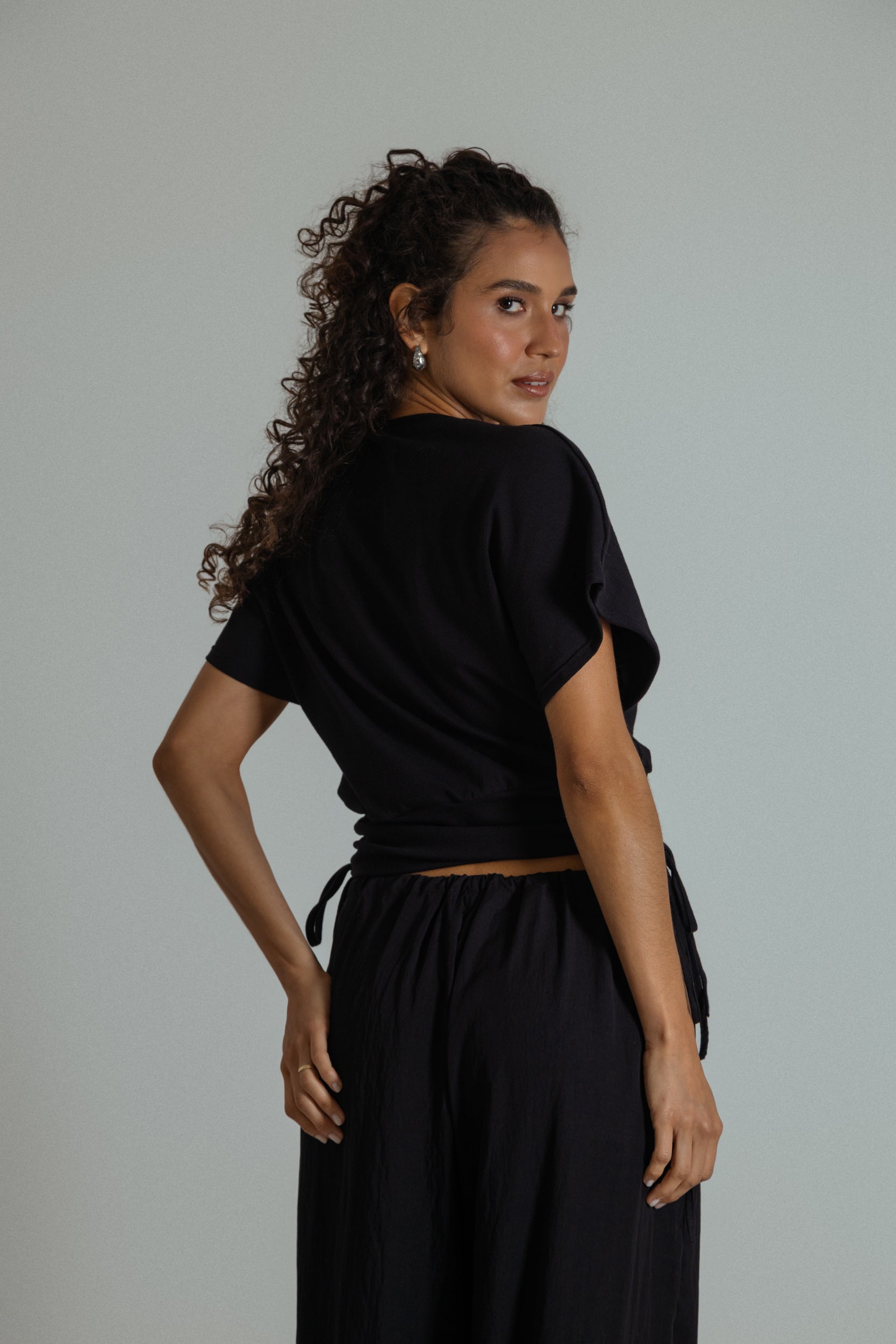 blusa com altura regulável de algodão