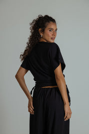 blusa com altura regulável de algodão