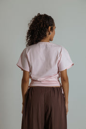 blusa com altura regulável de algodão