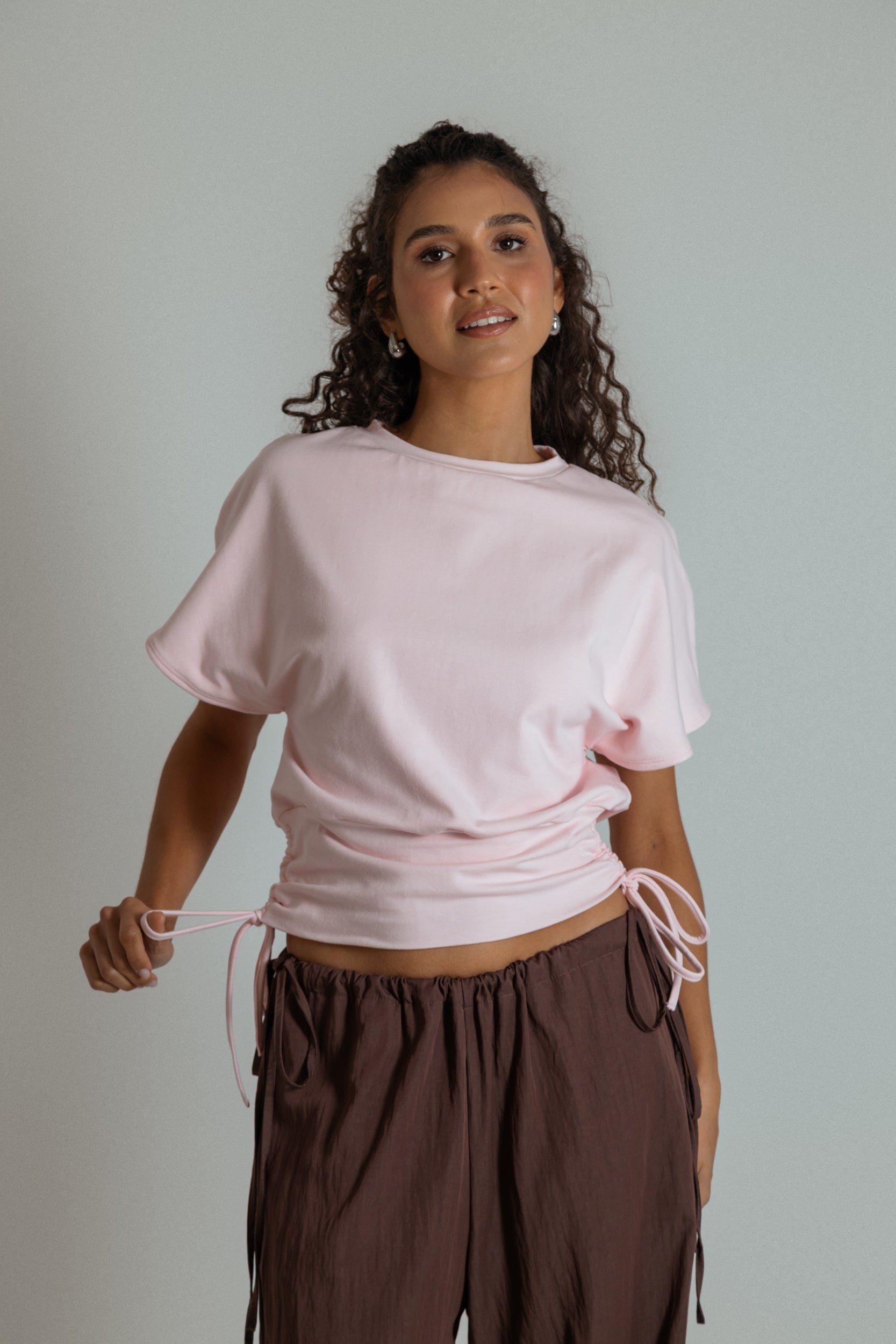 blusa com altura regulável de algodão