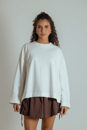 camisetão oversized manga longa de algodão