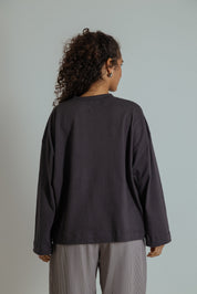 camisetão oversized manga longa de algodão