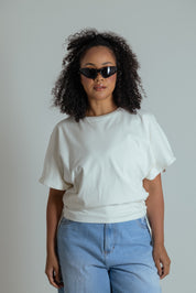 blusa com altura regulável de algodão