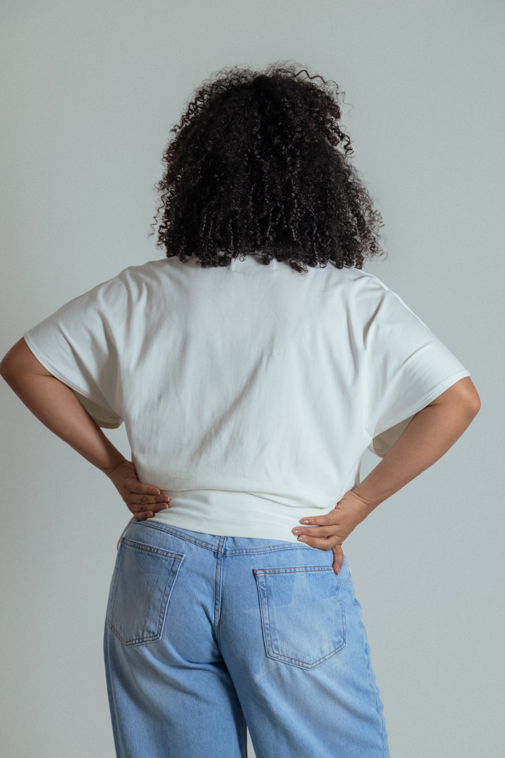 blusa com altura regulável de algodão