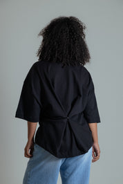 camisetão oversized ajustável com botões