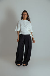camisetão oversized ajustável com botões
