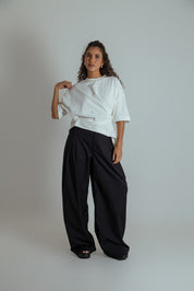 camisetão oversized ajustável com botões