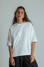 camisetão oversized ajustável com botões