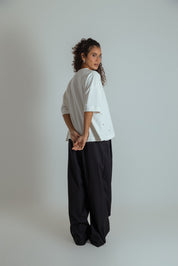 camisetão oversized ajustável com botões
