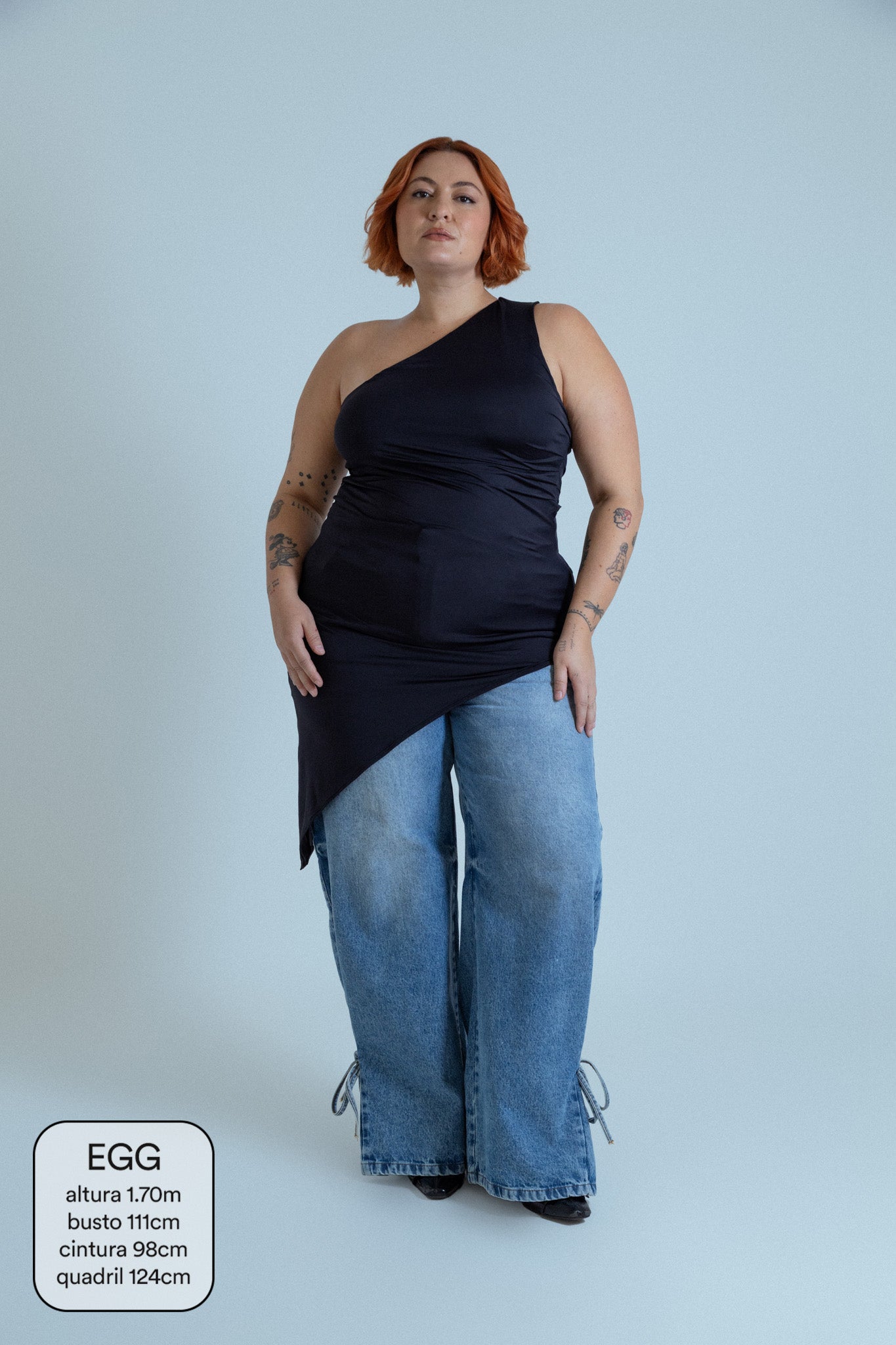 blusa assimétrica longa chefa