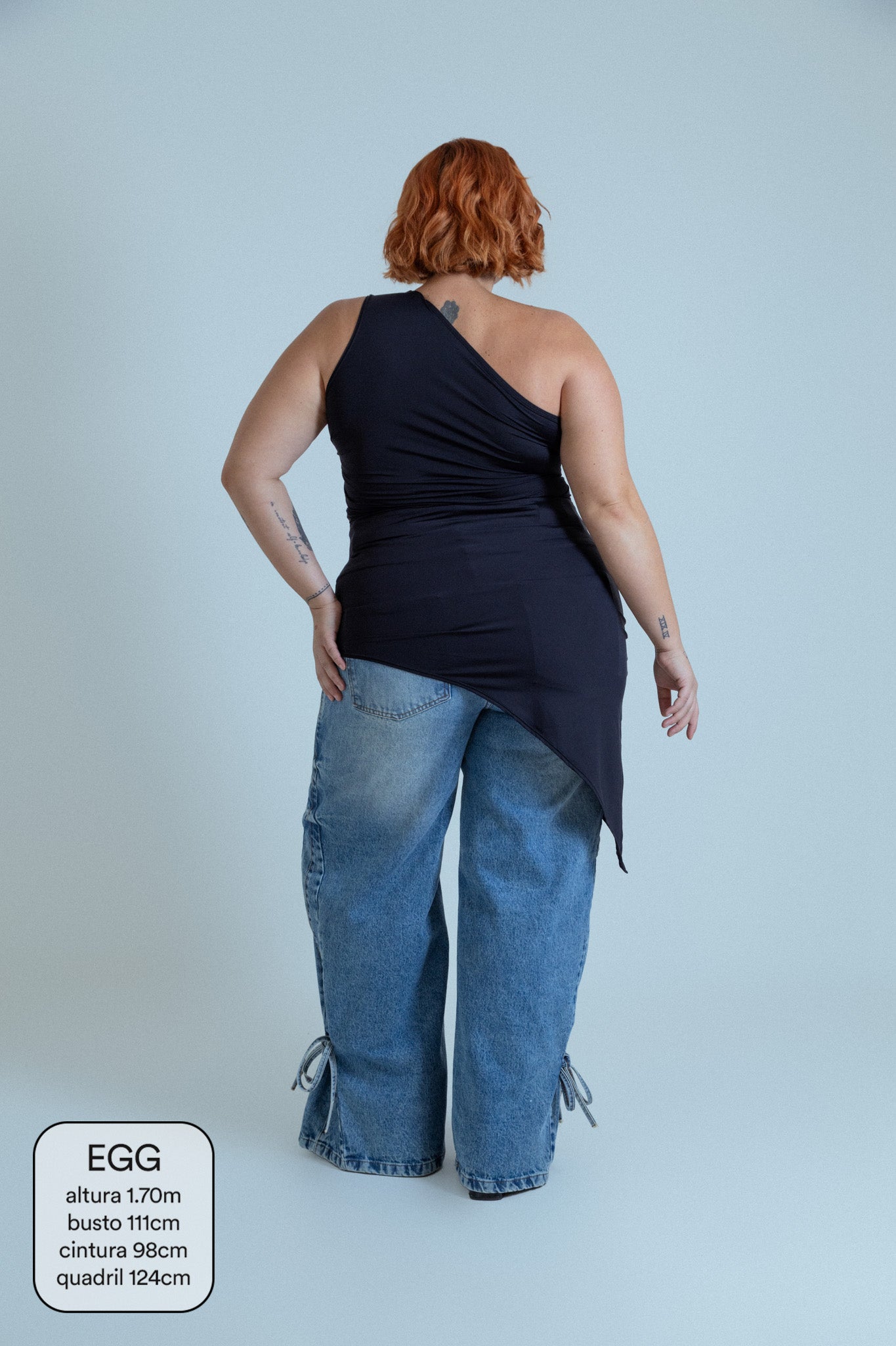 blusa assimétrica longa chefa