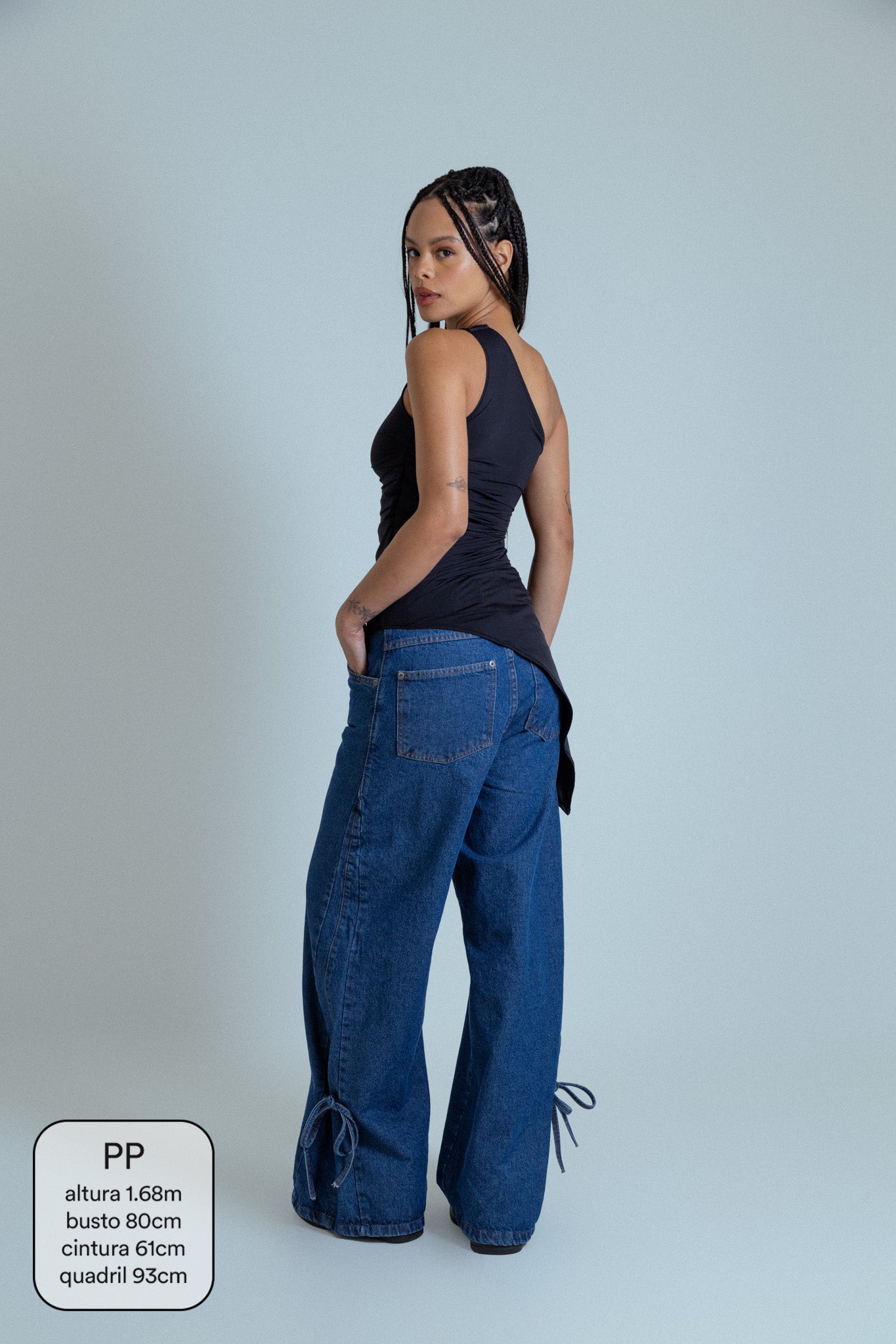 blusa assimétrica longa chefa