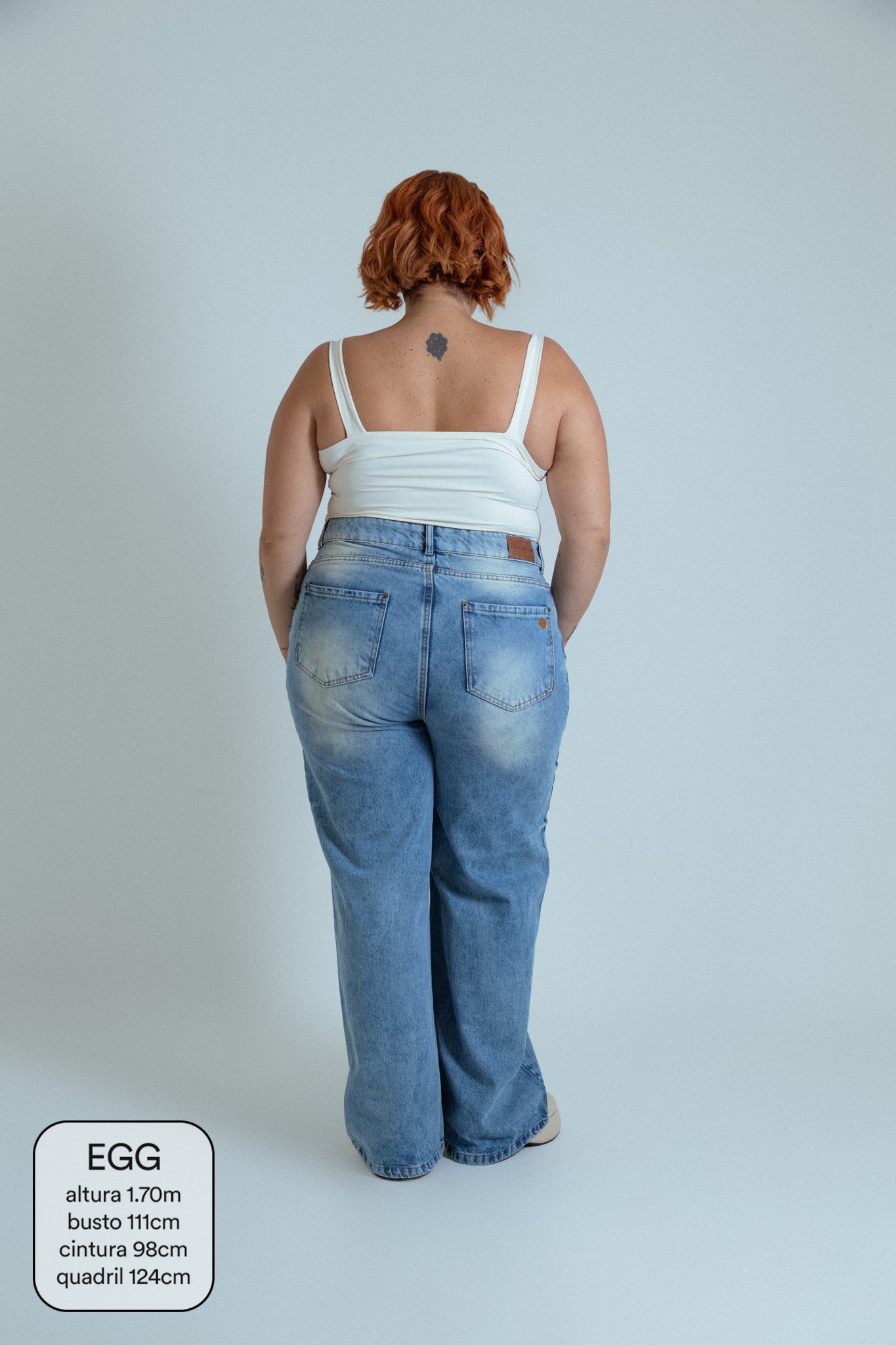 calça jeans ajustável wide acid wash