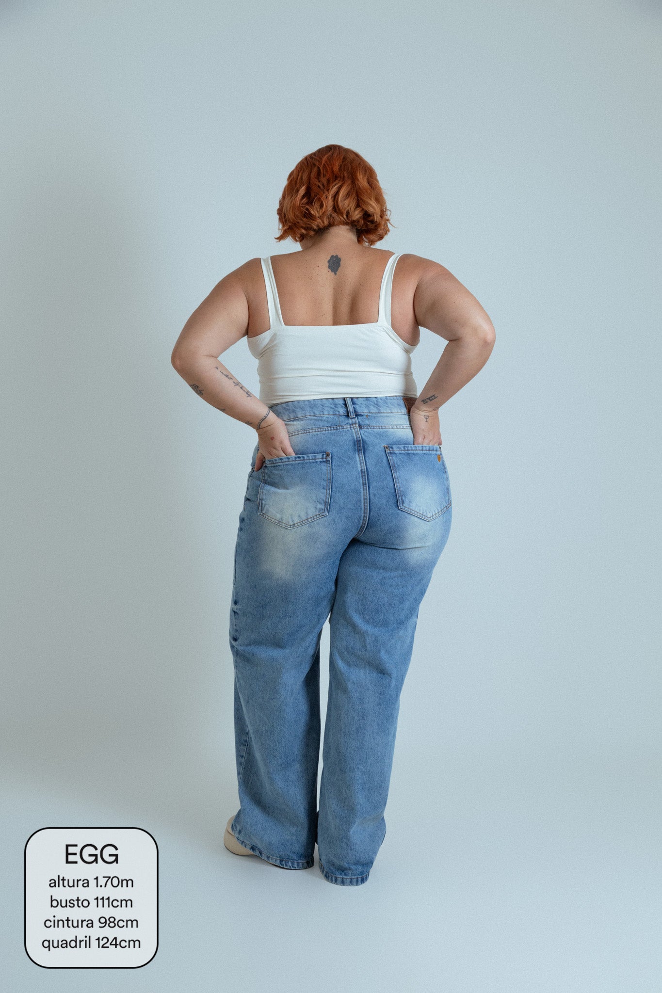 calça jeans ajustável wide acid wash