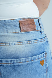 calça jeans ajustável wide acid wash