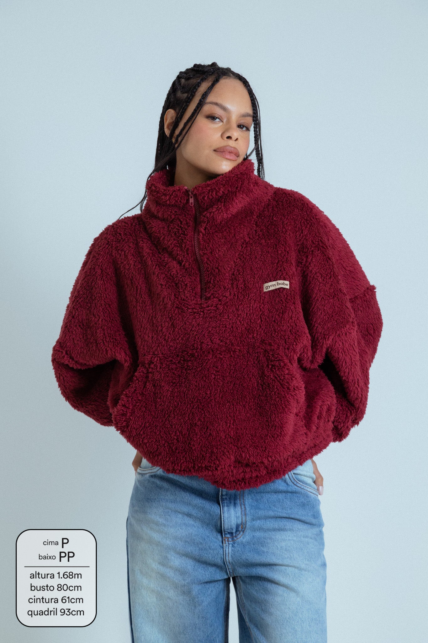moletom gym babe peludinho cozy | moletom feminino oversized peluciado