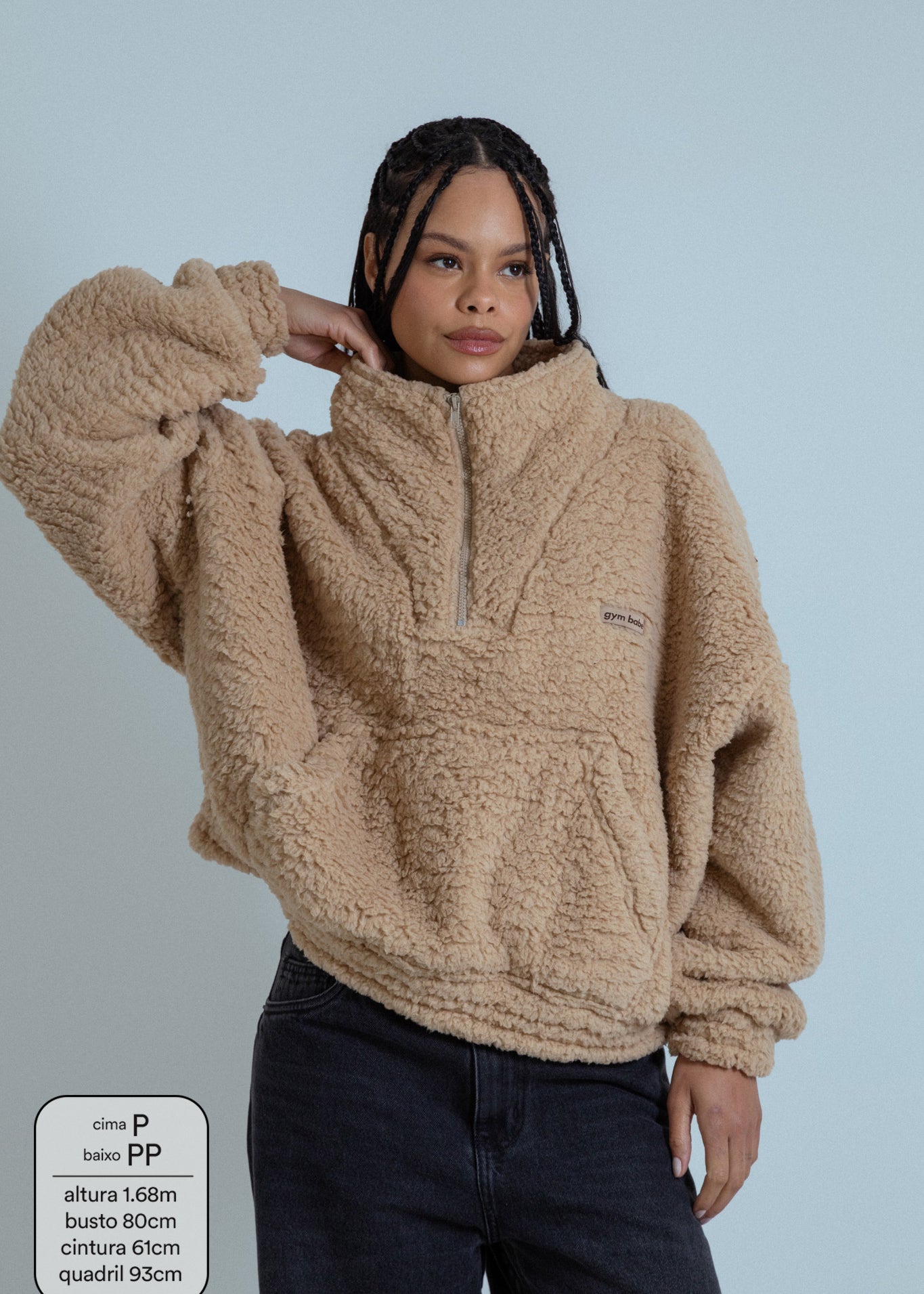 moletom gym babe peludinho cozy | moletom feminino oversized peluciado