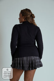 blusa gola alta manga longa dedinho de algodão