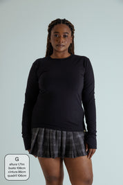 blusa manga longa dedinho de algodão