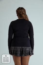 blusa manga longa dedinho de algodão