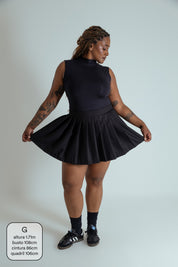 mini short saia plissado