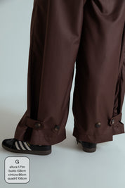calça alfaiataria ajustável com botões