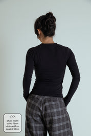 blusa manga longa dedinho de algodão
