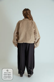 jaqueta bomber canelada oversized