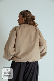 jaqueta bomber canelada oversized
