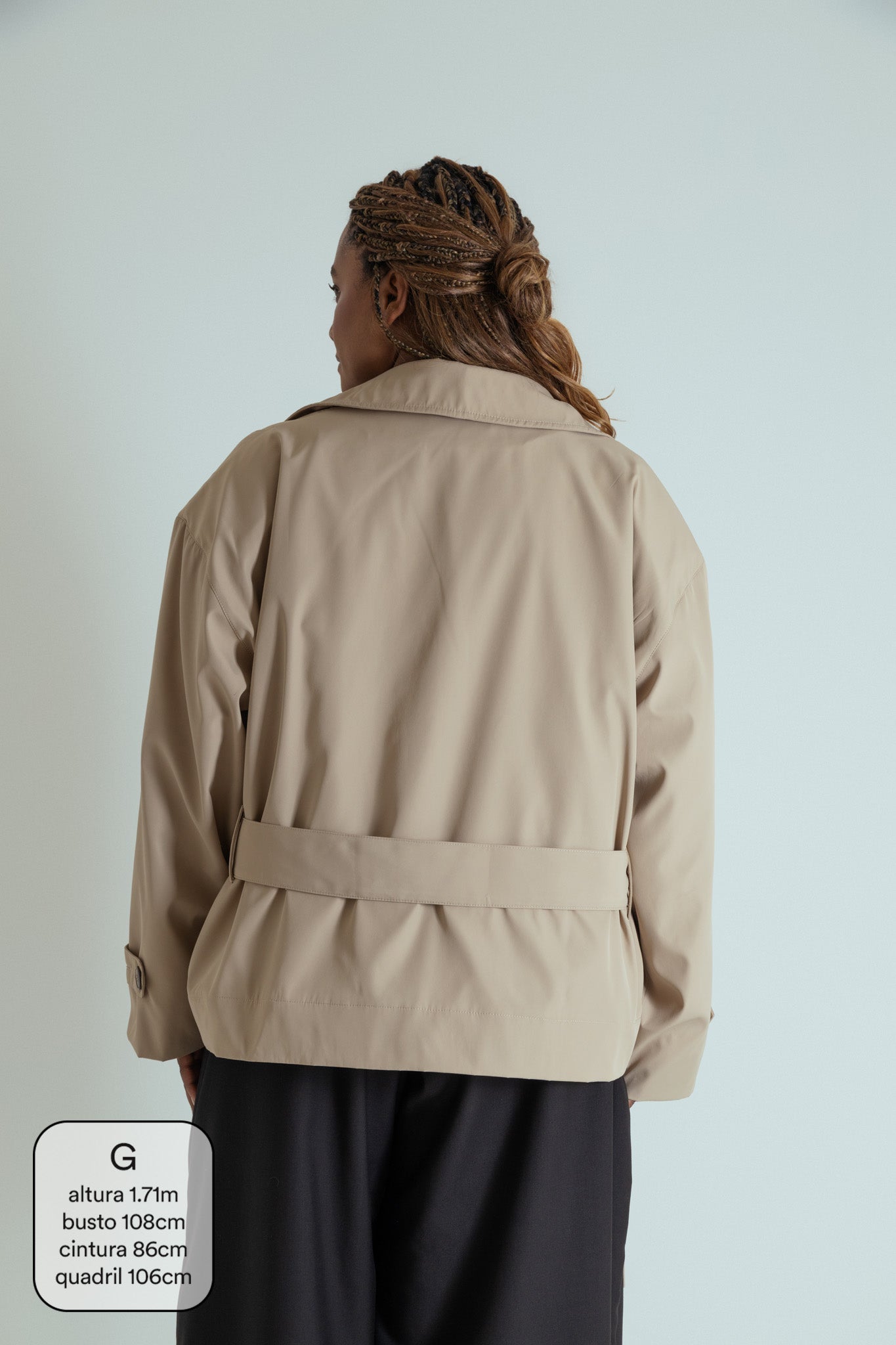 casaco trench coat curto