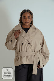 casaco trench coat curto