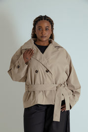 casaco trench coat curto