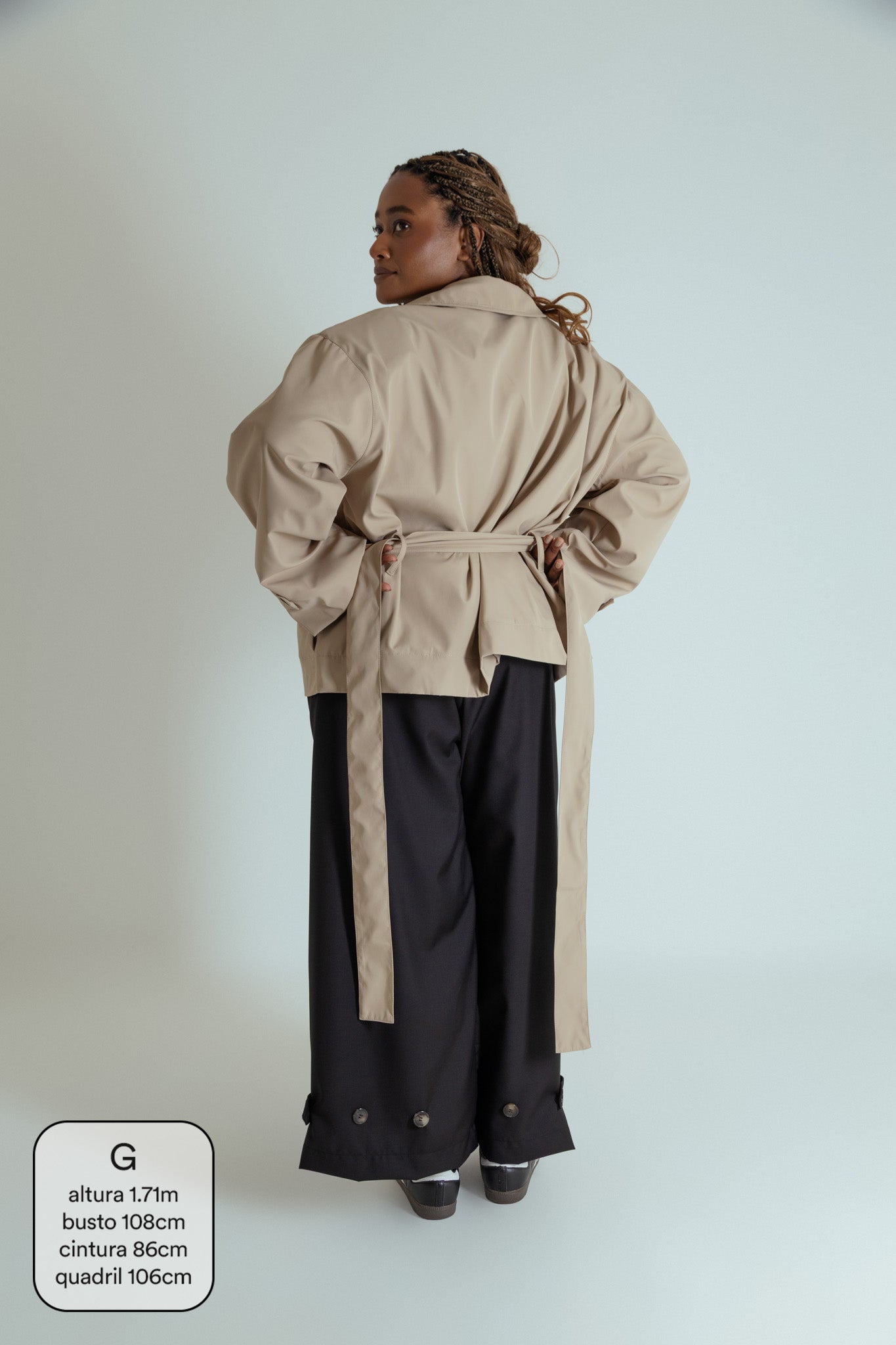 casaco trench coat curto