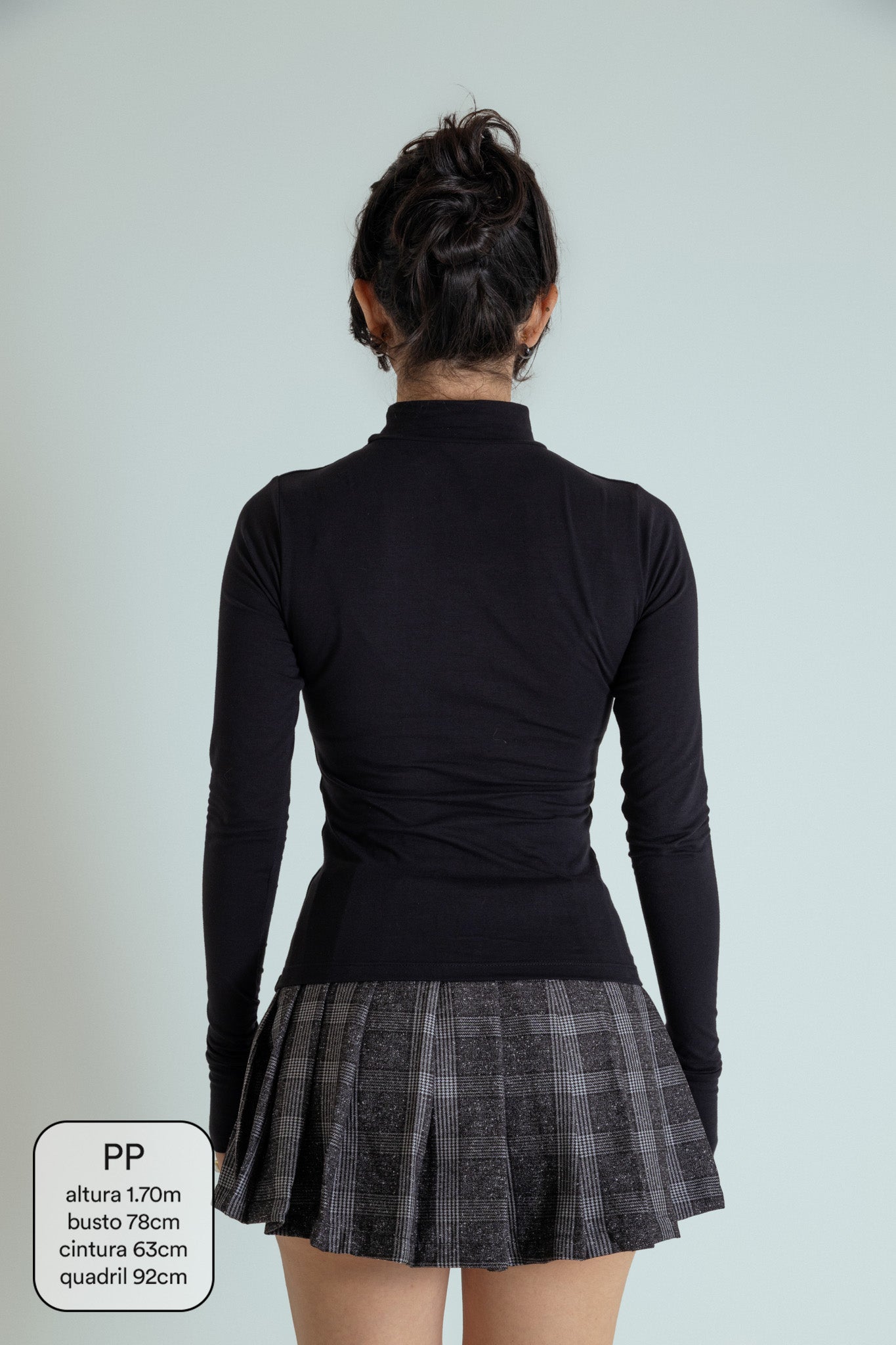blusa gola alta manga longa dedinho de algodão
