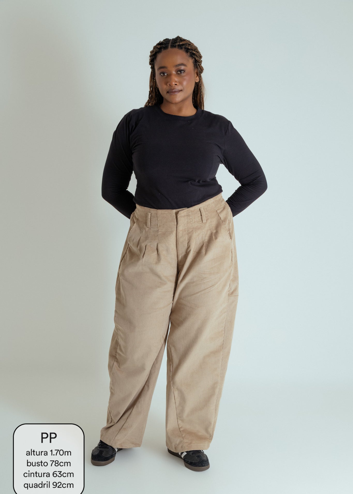 calça charme cotelê canelada algodão